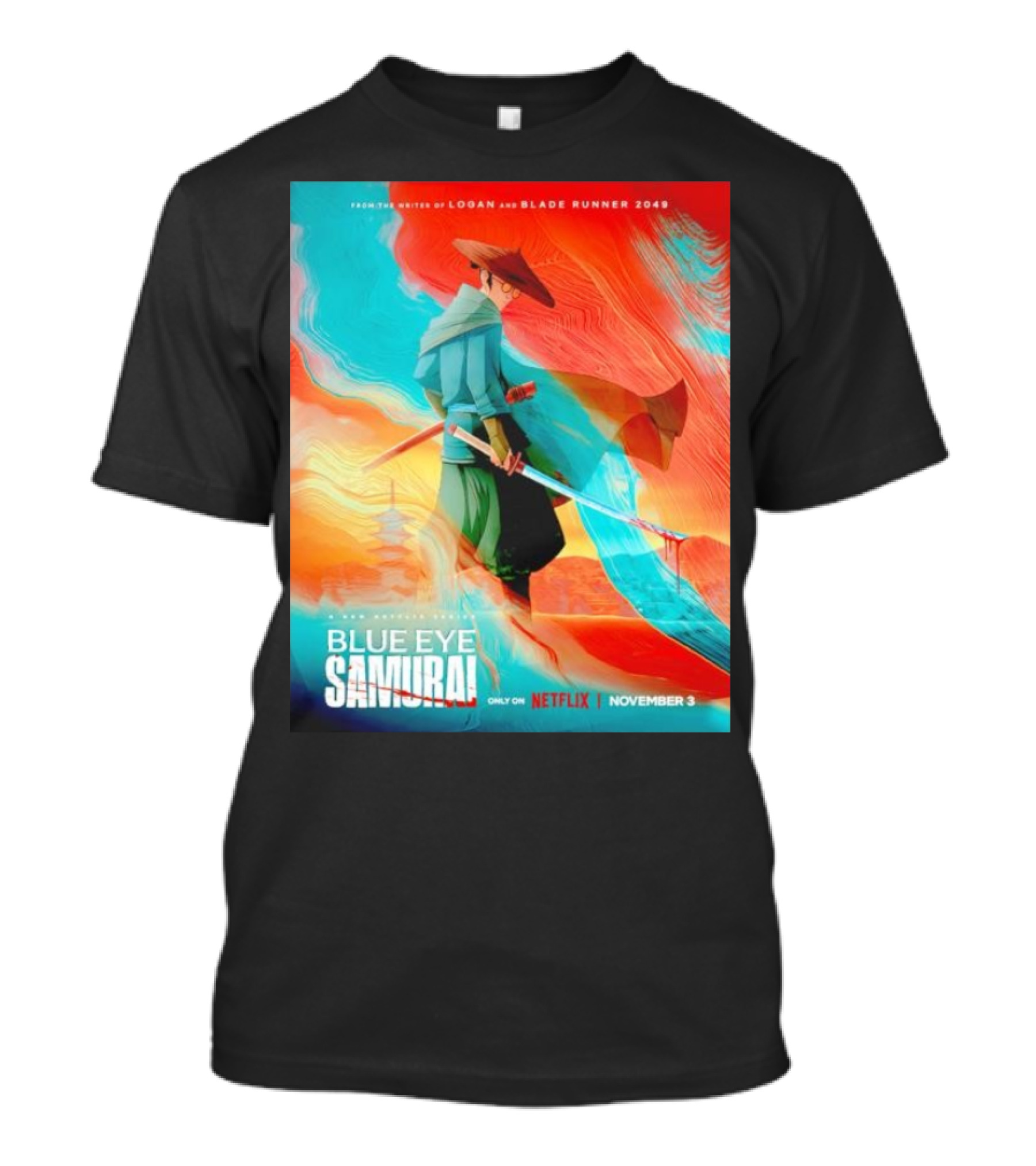 Blue Eye Samurai Logan Blade Runner 2049 Netflix November 3 T-Shirt