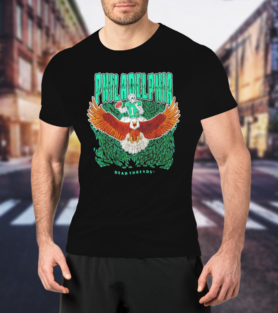 Philadelphia Football Eagle Dead Threads T-Shirt