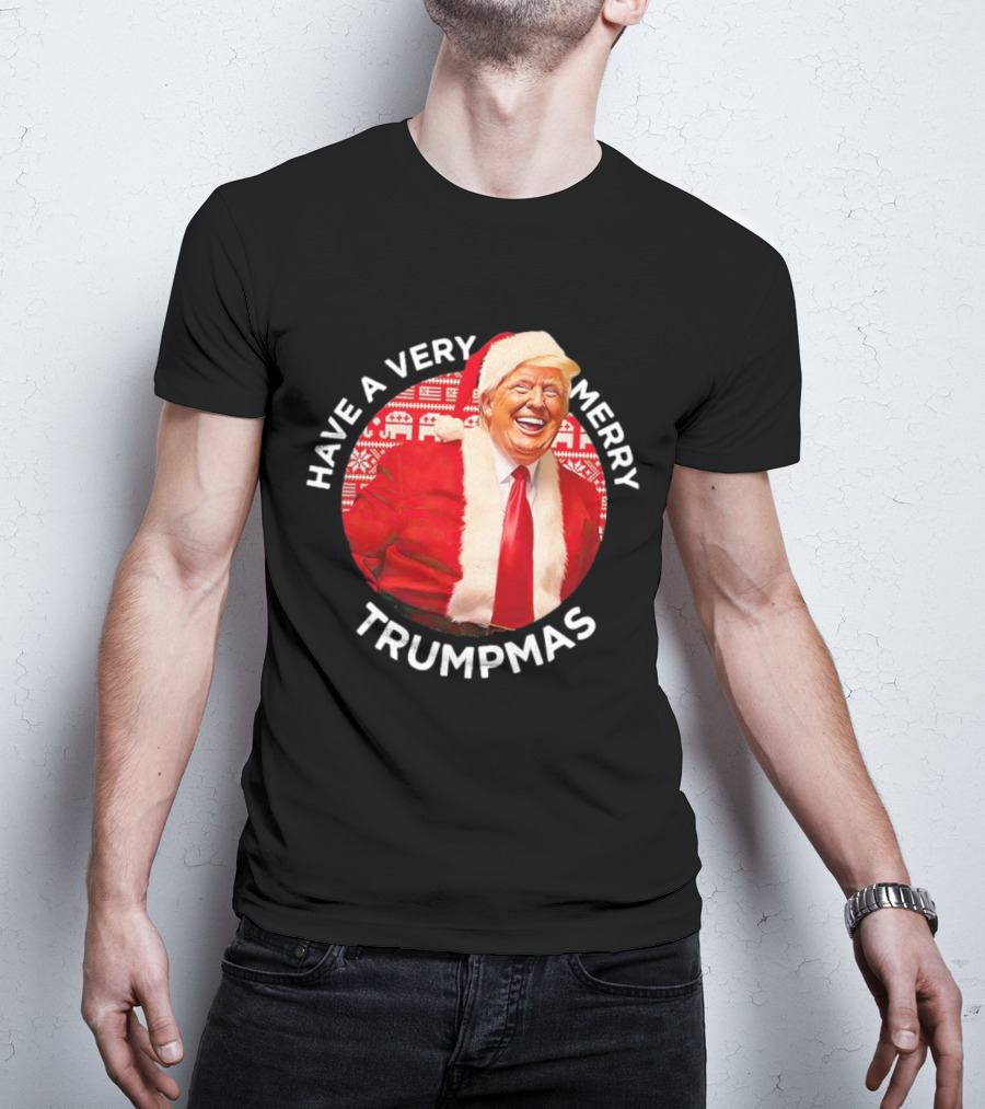 Have A Very Merry Trumpmas Santa Red Christmas Sweater Suit T-Shirt