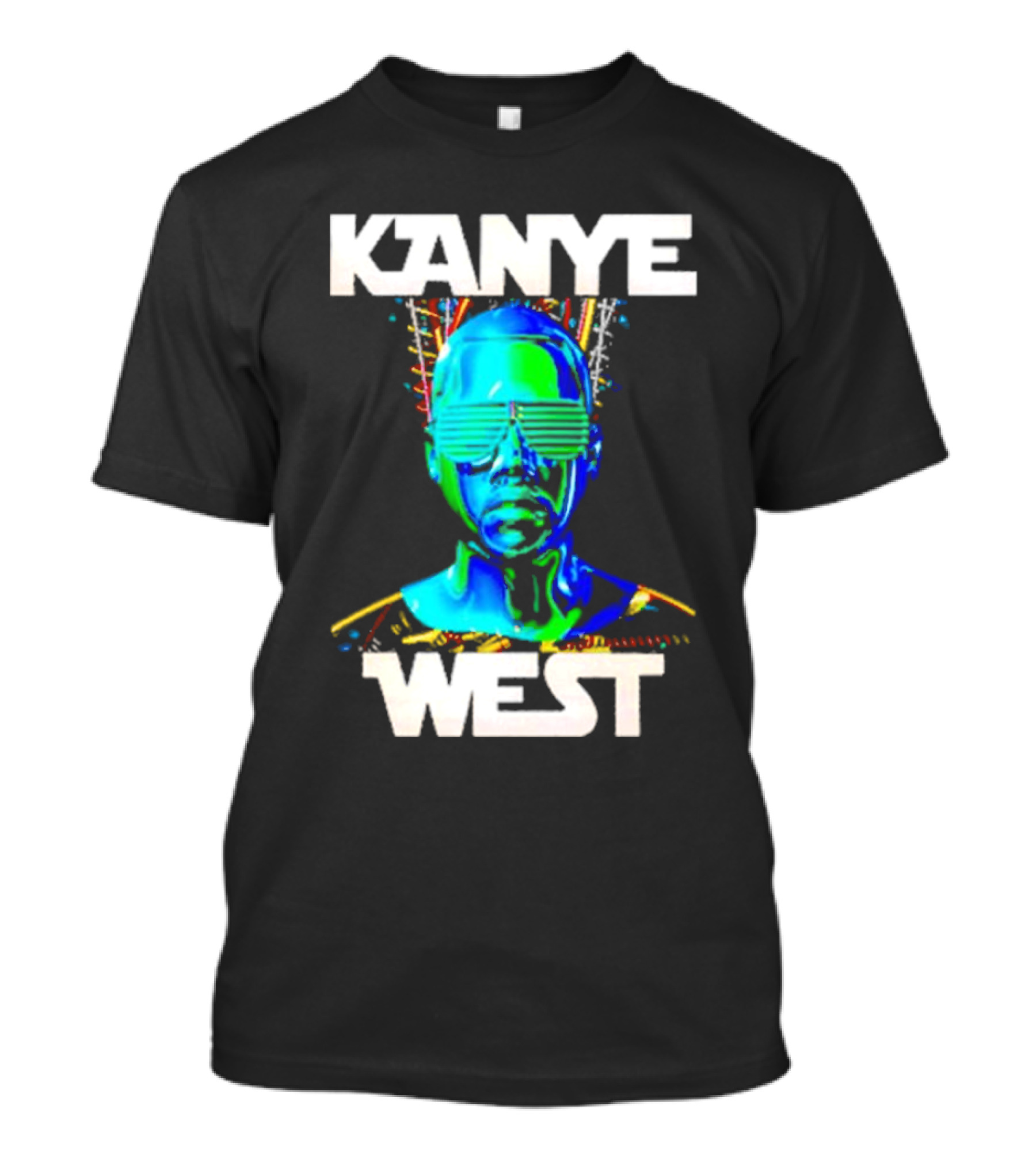 Kanye West Glow In The Dark Tour Holographic Neon T-Shirt