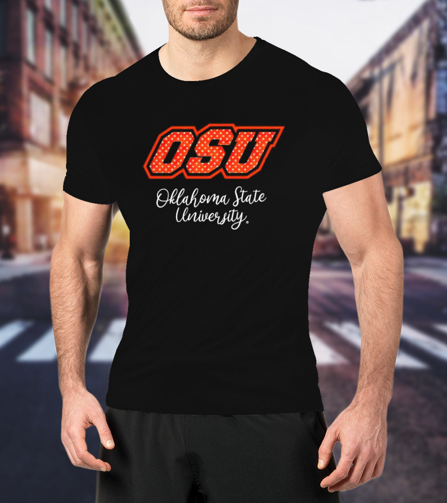 OSU Oklahoma State University Polkadot T-Shirt