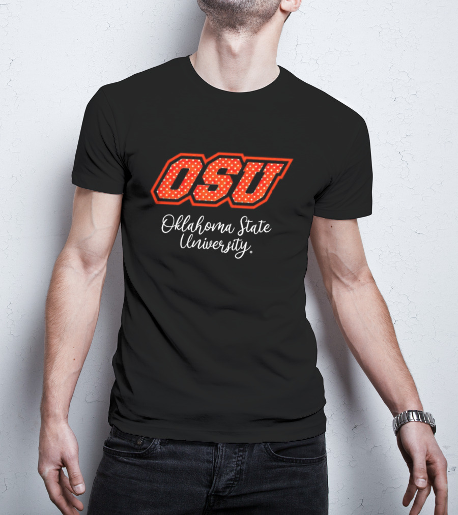 OSU Oklahoma State University Polkadot T-Shirt