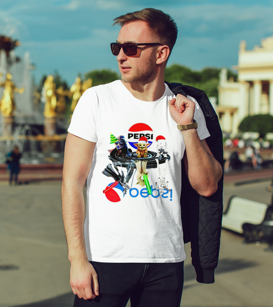 Pepsi Christmas Darth Vader Yoda Stormtrooper T-Shirt
