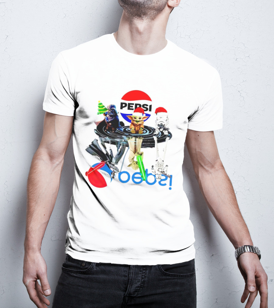 Pepsi Christmas Darth Vader Yoda Stormtrooper T-Shirt