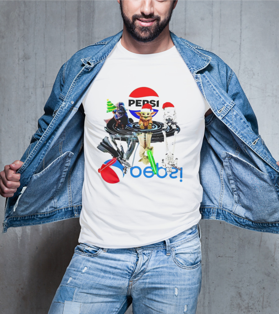Pepsi Christmas Darth Vader Yoda Stormtrooper T-Shirt
