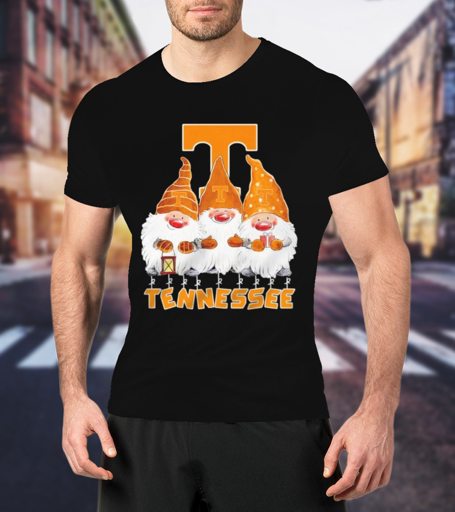 Tennessee Volunteers Christmas Gnomies With Orange T T-Shirt