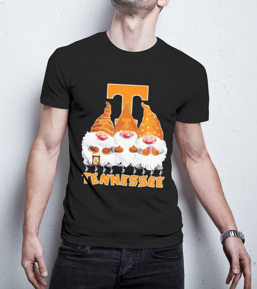 Tennessee Volunteers Christmas Gnomies With Orange T T-Shirt