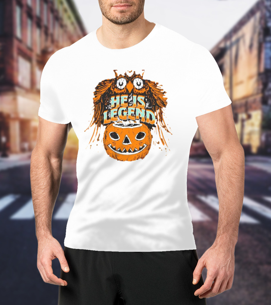 HE IS LEGEND Pumpkin Owl Halloween T-Shirt