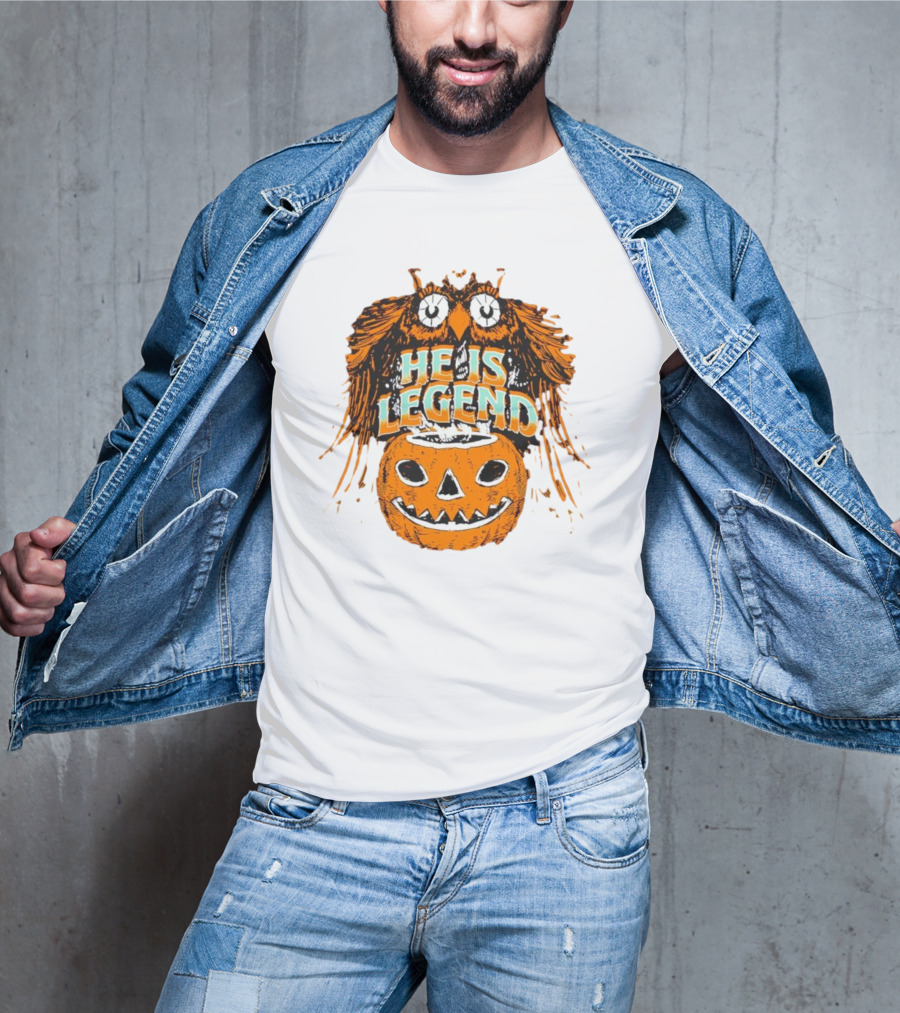HE IS LEGEND Pumpkin Owl Halloween T-Shirt