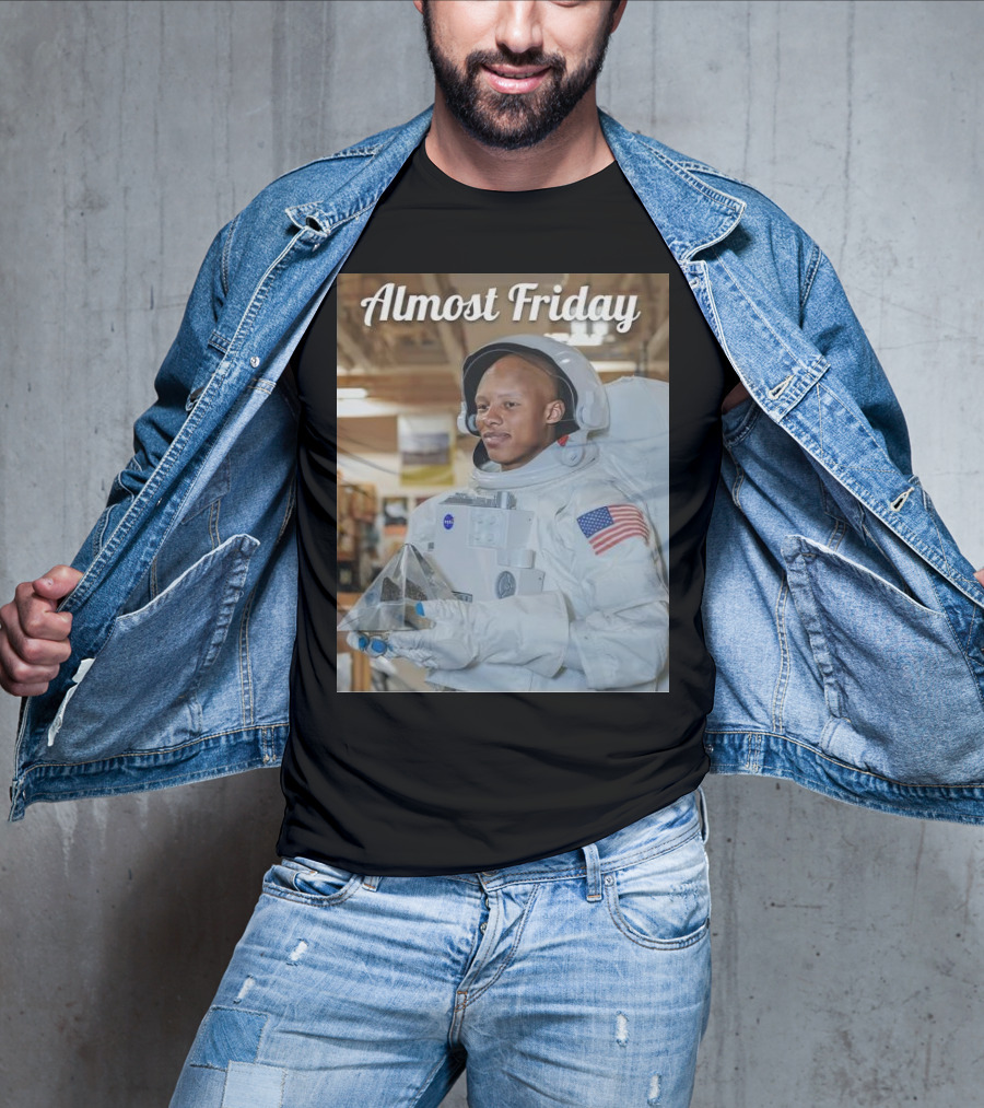 Almost Friday Josh Dobbs Passtronaut Astronaut Suit NASA Flag T-Shirt