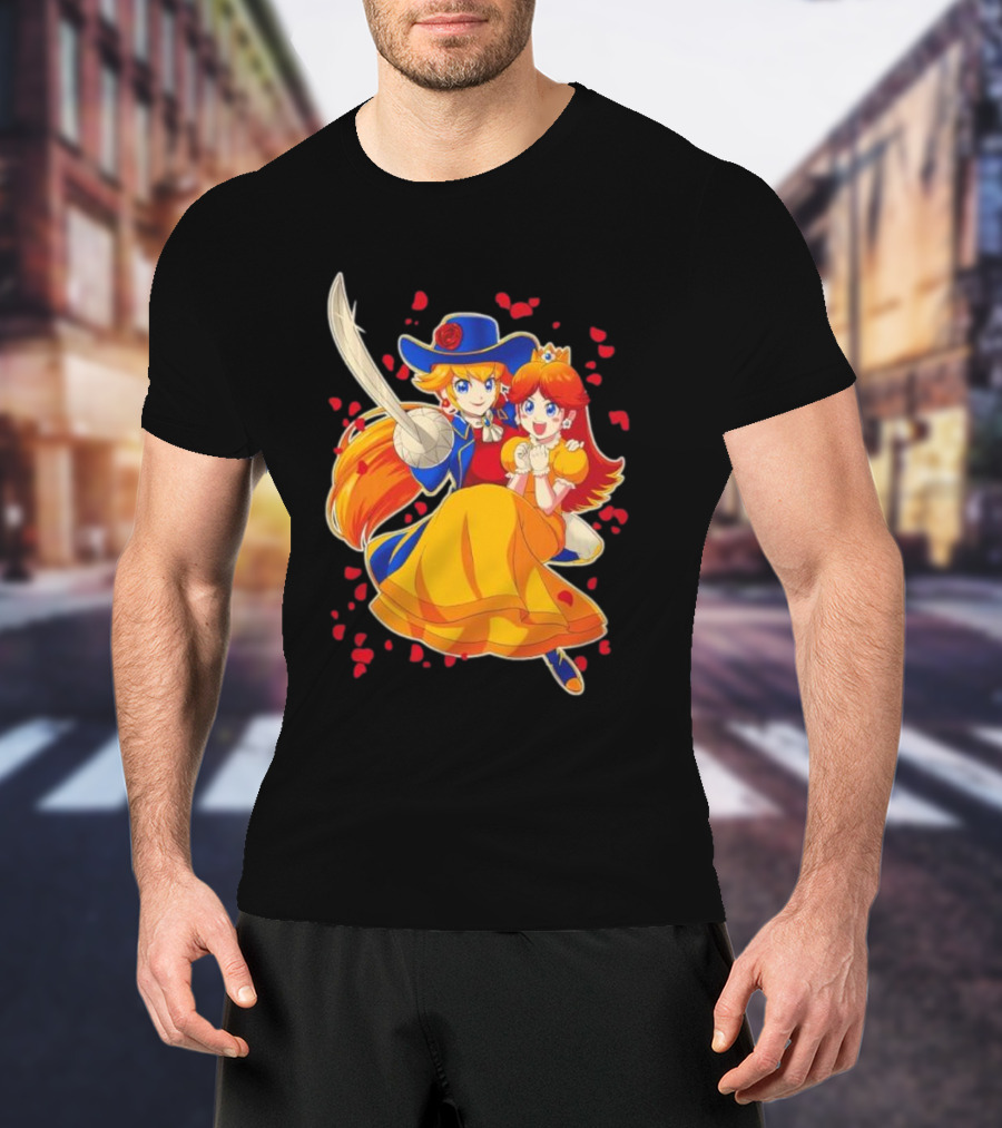 Princess To The Rescue With Heroic Duo And Heart Petals T-Shirt