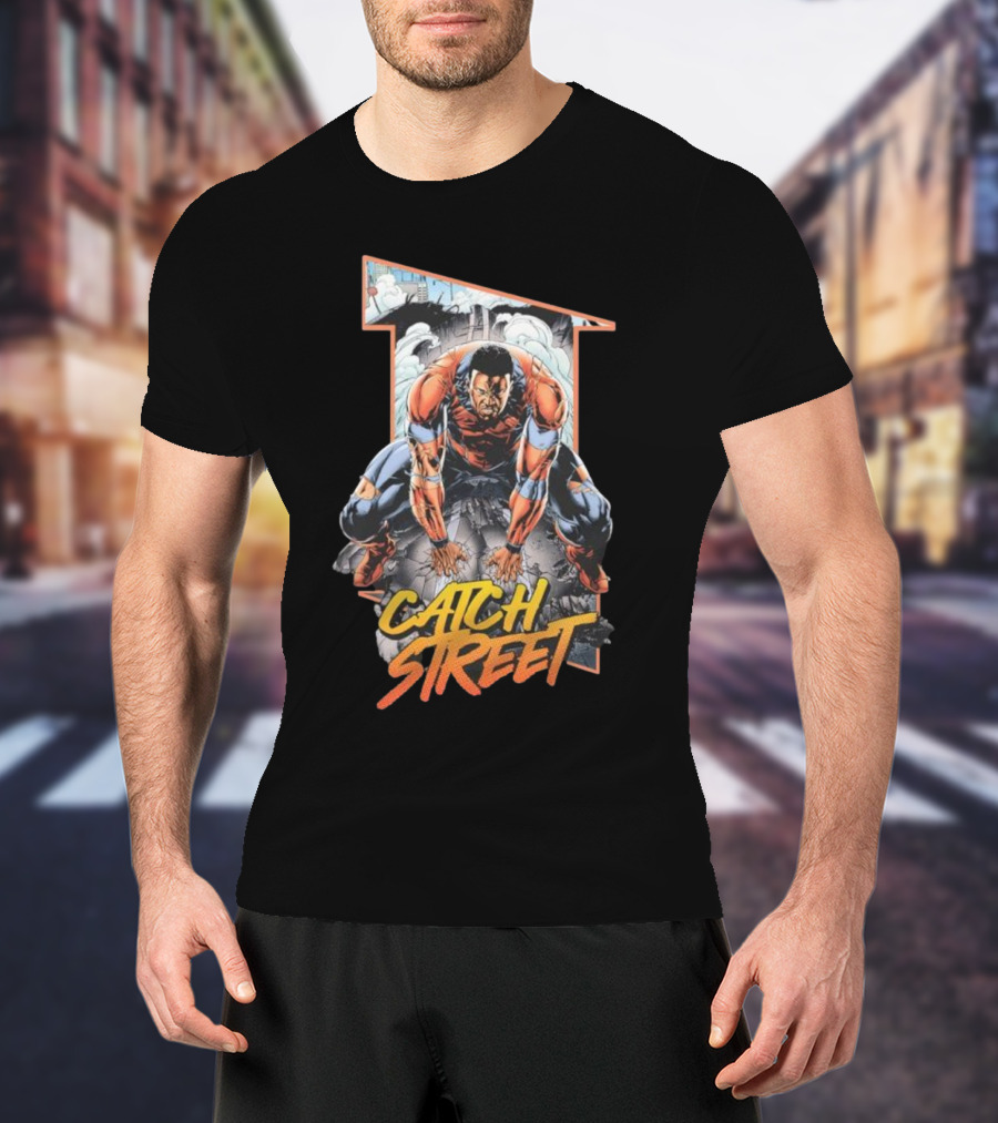 Catch Street Rippaverse Comics Dynamic Hero Action Pose T-Shirt