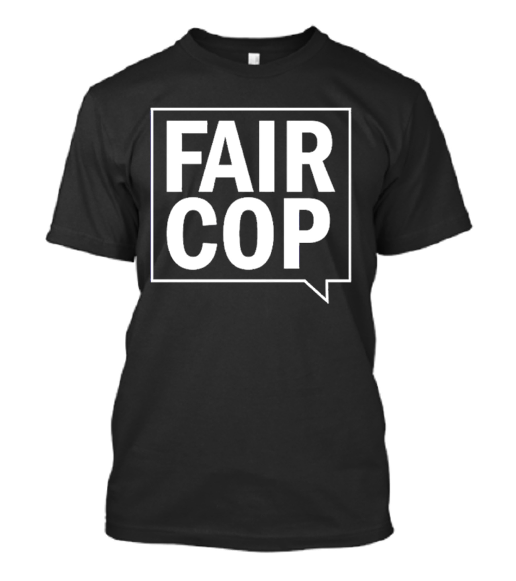 Sarah Phillimore Fair Cop Initiative Speech Bubble Black T-Shirt