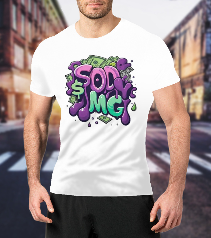 Sodmg Slime Money Dollar Bills Drip T-Shirt