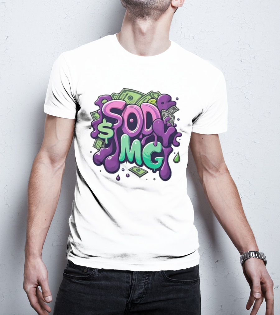Sodmg Slime Money Dollar Bills Drip T-Shirt