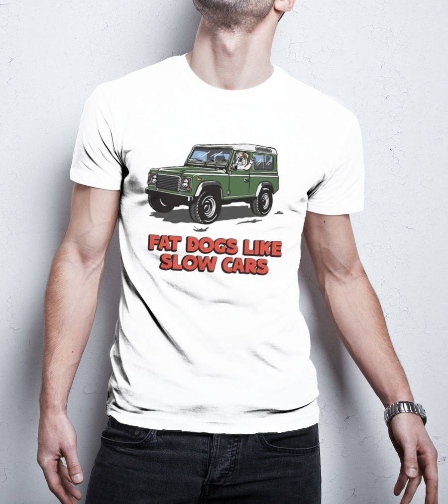 Fat Dogs Enjoy Slow Rides In Classic Off-Road Vehicles T-Shirt