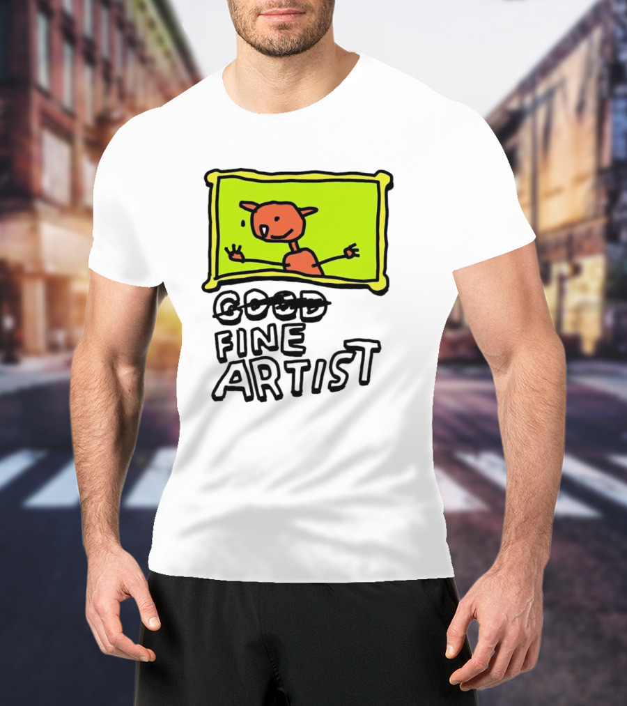 Good Fine Artist Drawing In Frame T-Shirt