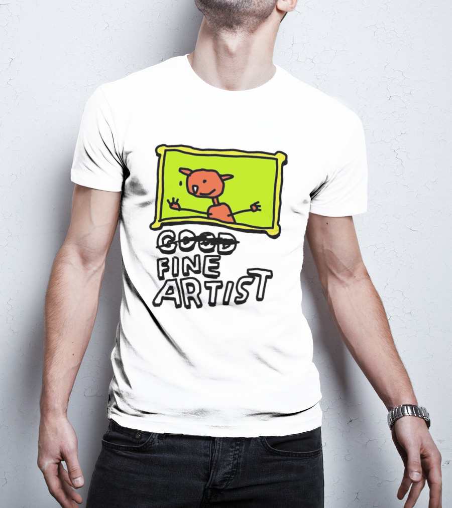 Good Fine Artist Drawing In Frame T-Shirt