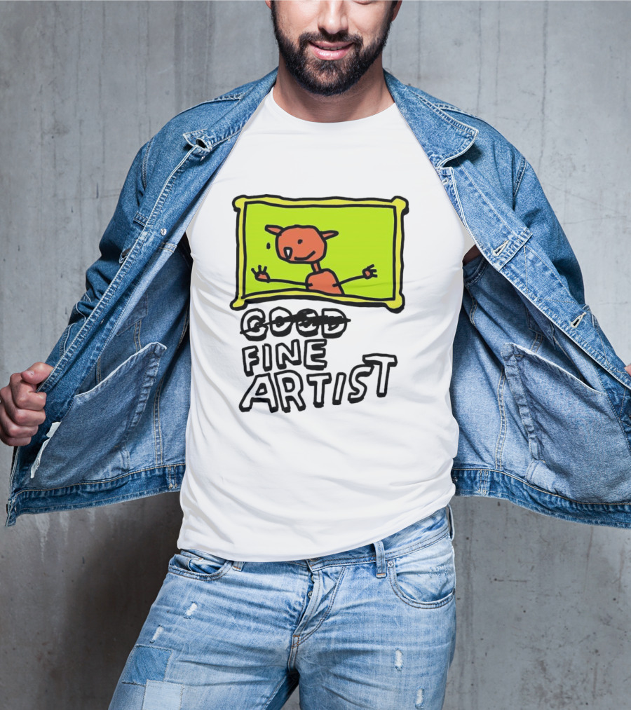 Good Fine Artist Drawing In Frame T-Shirt