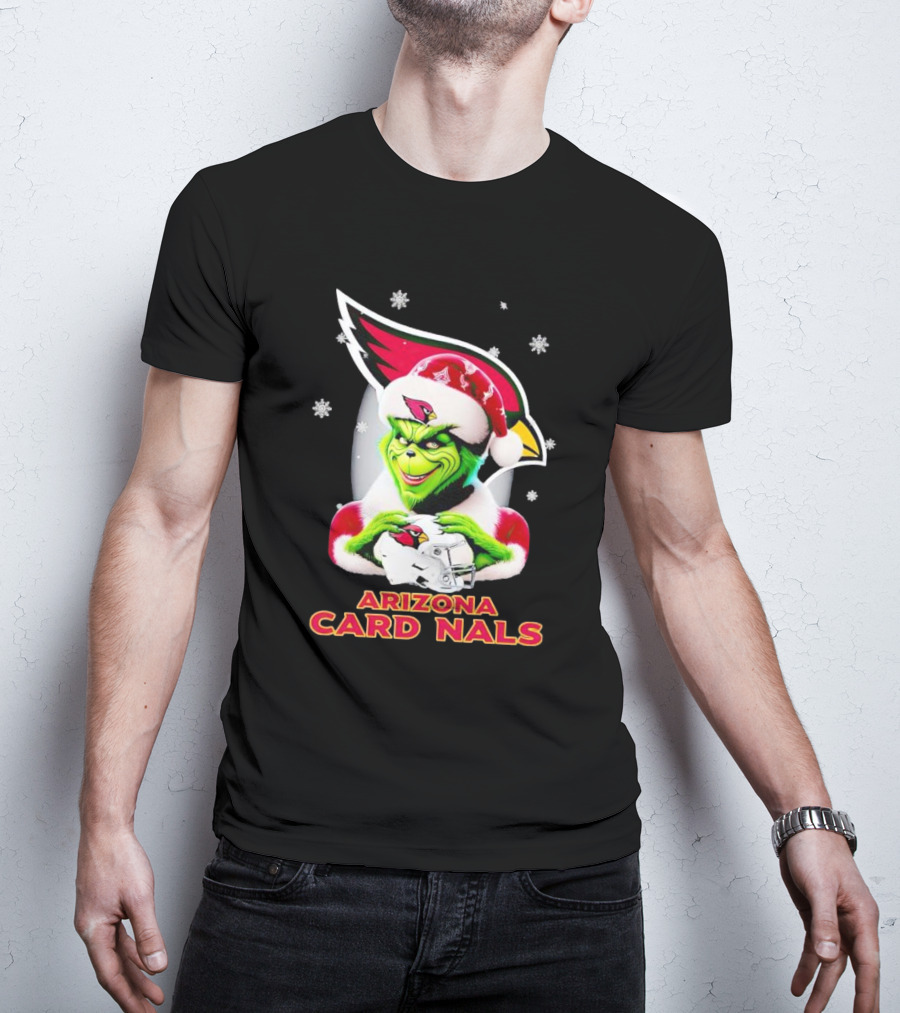 Grinch Arizona Cardinals Christmas Football Fan Festivities T-Shirt