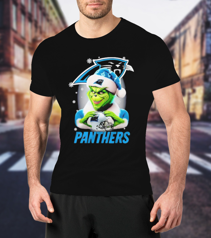 Grinch Carolina Panthers Christmas Fan T-Shirt