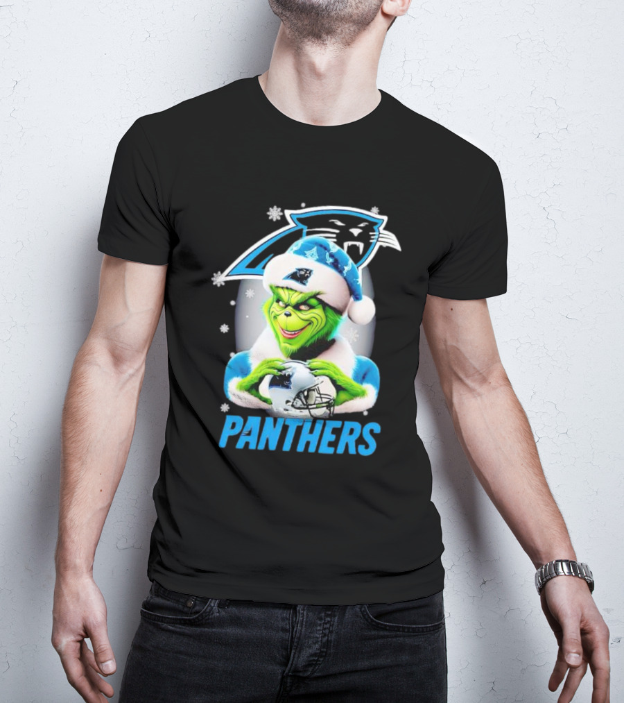 Grinch Carolina Panthers Christmas Fan T-Shirt