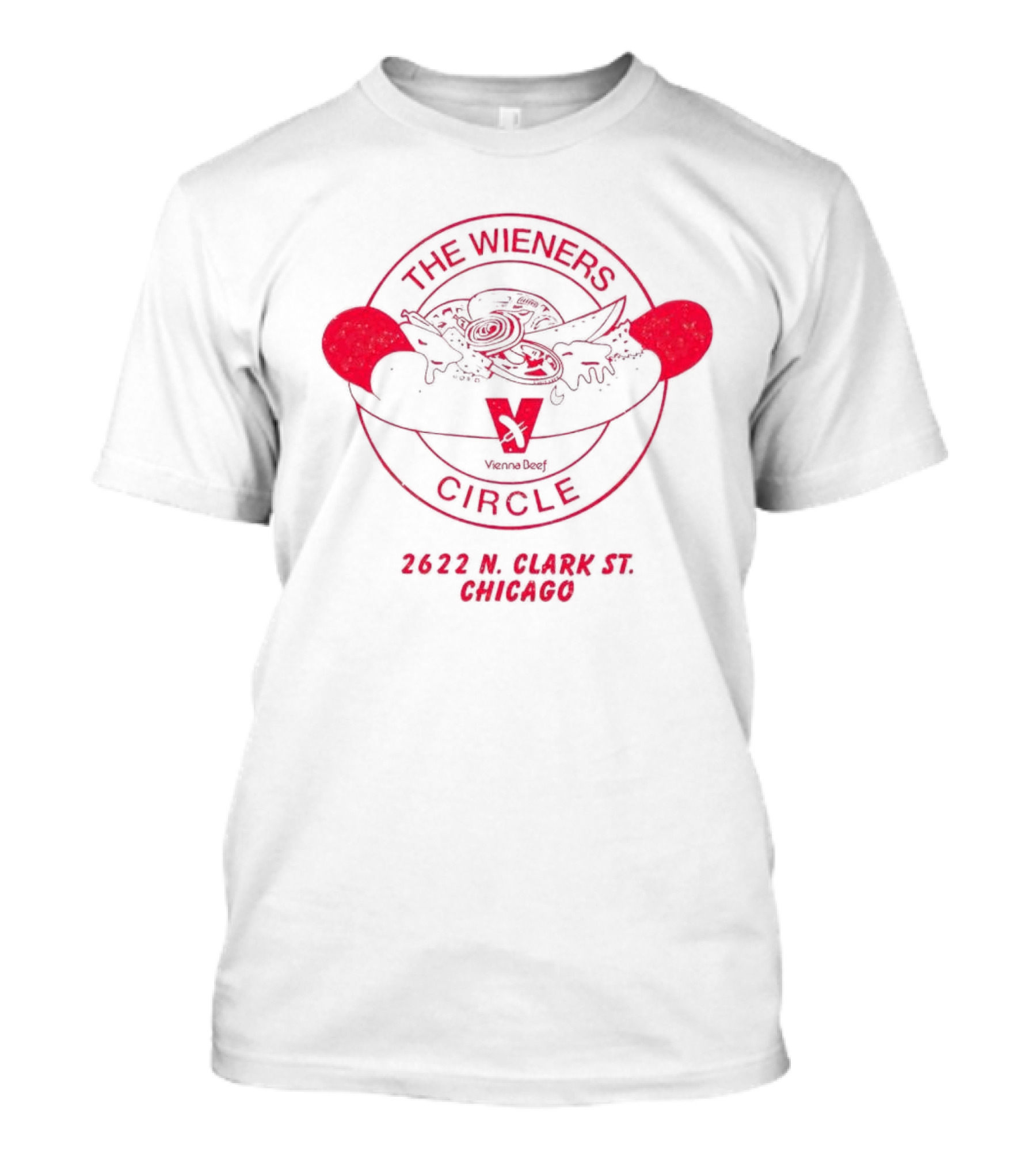 The Wieners Circle 2622 N Clark St Chicago Jason Kelce Vienna Beef T-Shirt