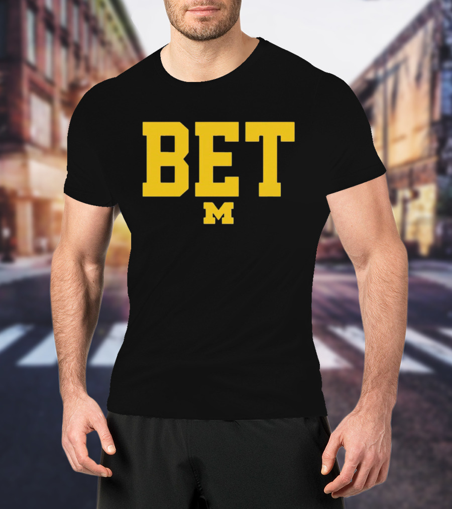 Michigan Football BET M College Sports T-Shirt