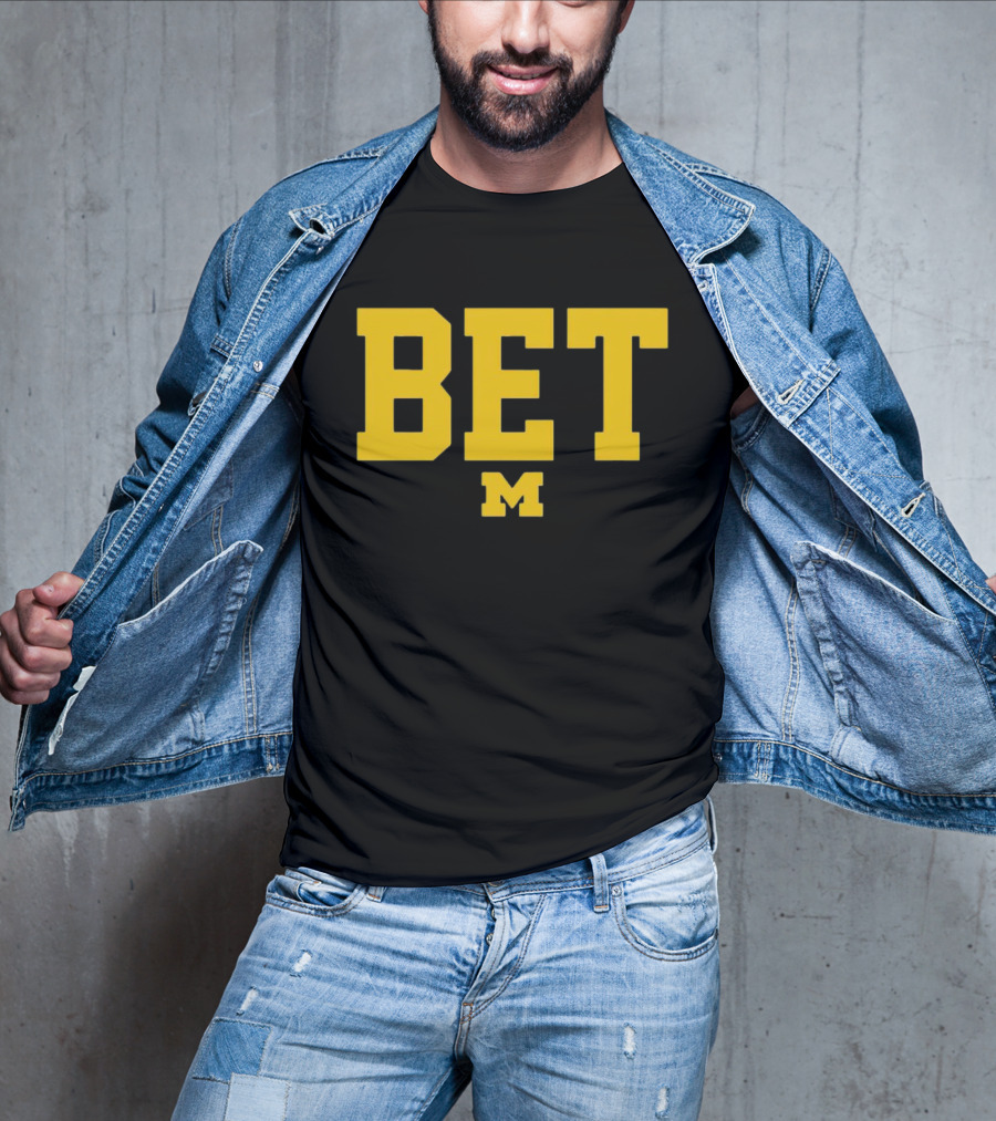 Michigan Football BET M College Sports T-Shirt