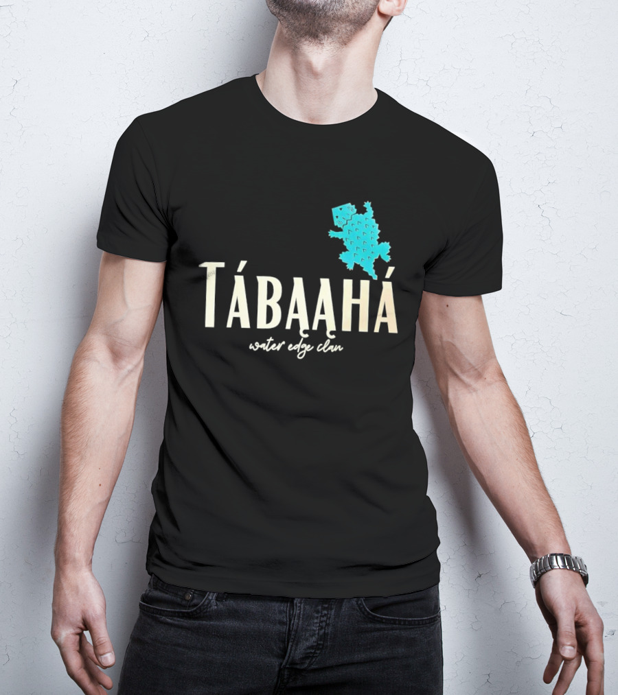 Tábąąhá Water Edge Clan Turquoise Turtle T-Shirt