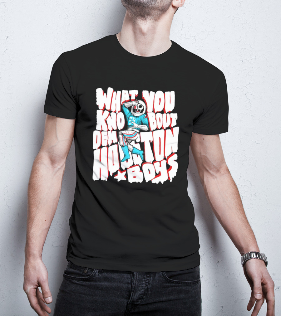 What You Know Bout Dem Houston Boys Astronaut Football T-Shirt