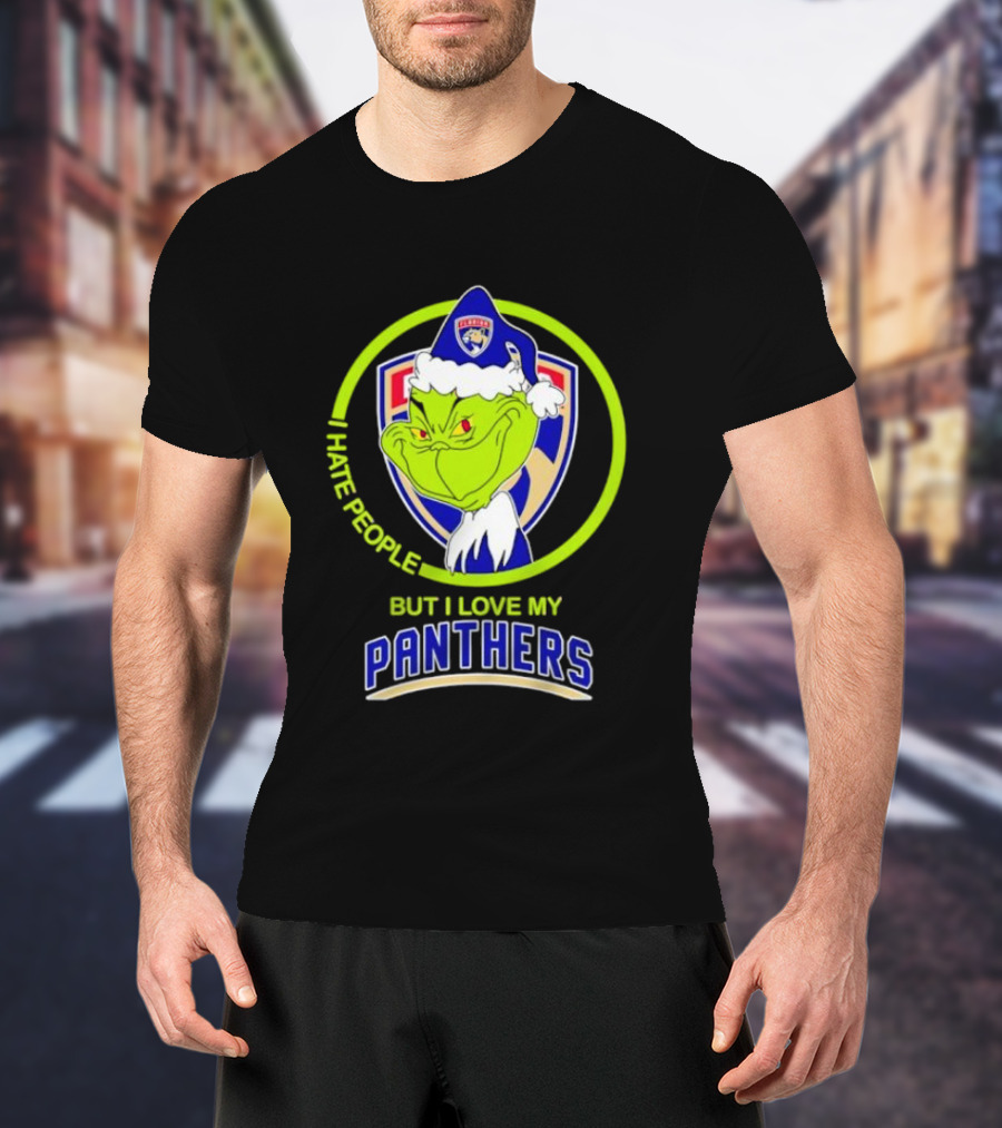 I Hate People But I Love My Florida Panthers Grinch T-Shirt