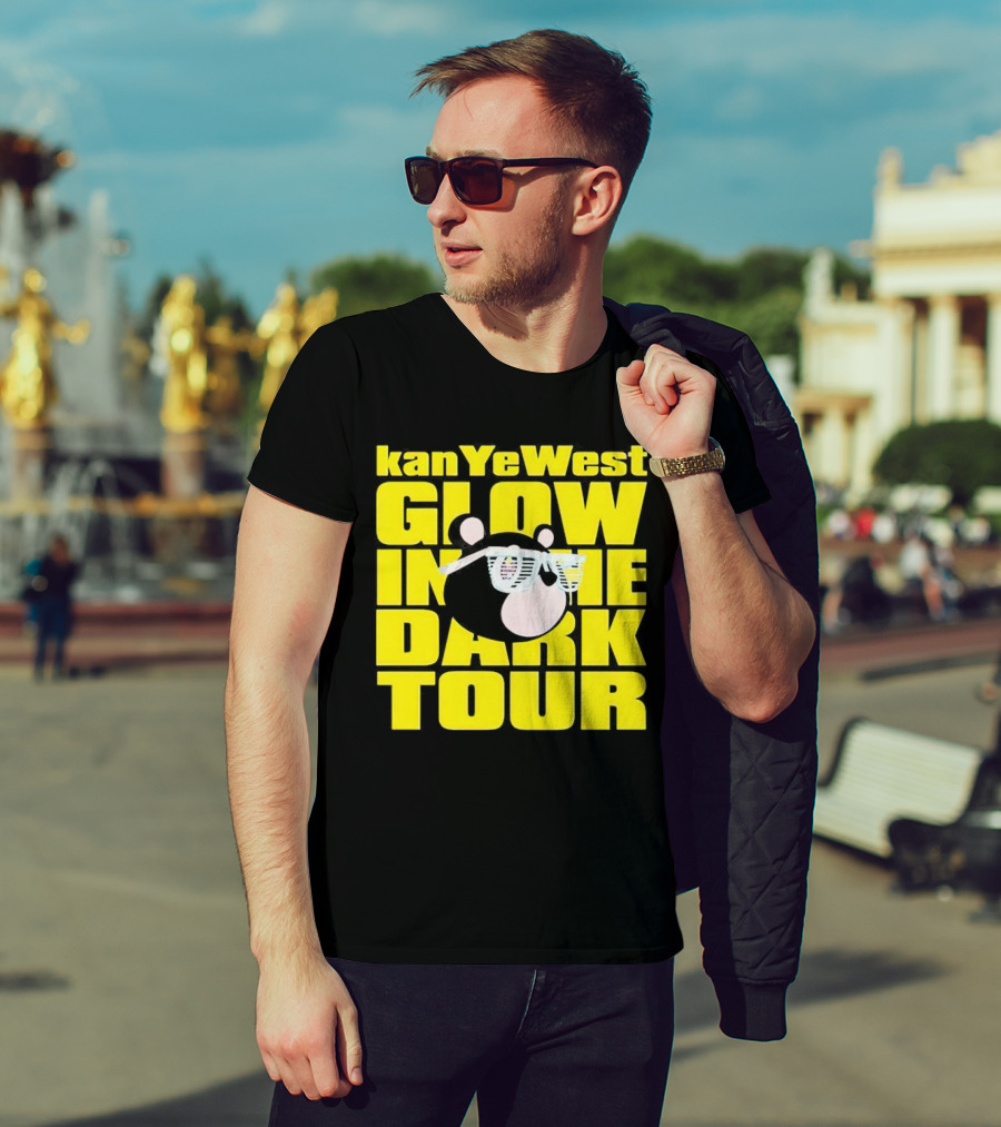 Kanye West Glow In The Dark Tour Bear With Shutter Shades T-Shirt