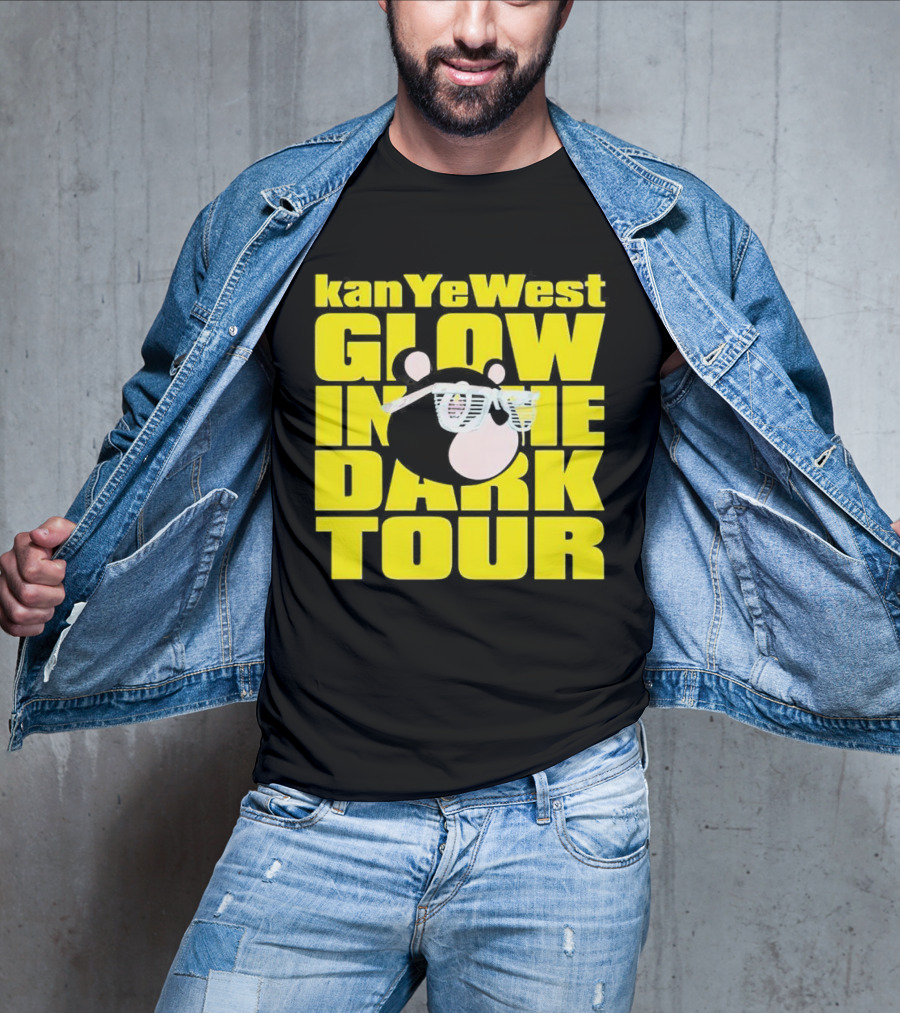 Kanye West Glow In The Dark Tour Bear With Shutter Shades T-Shirt