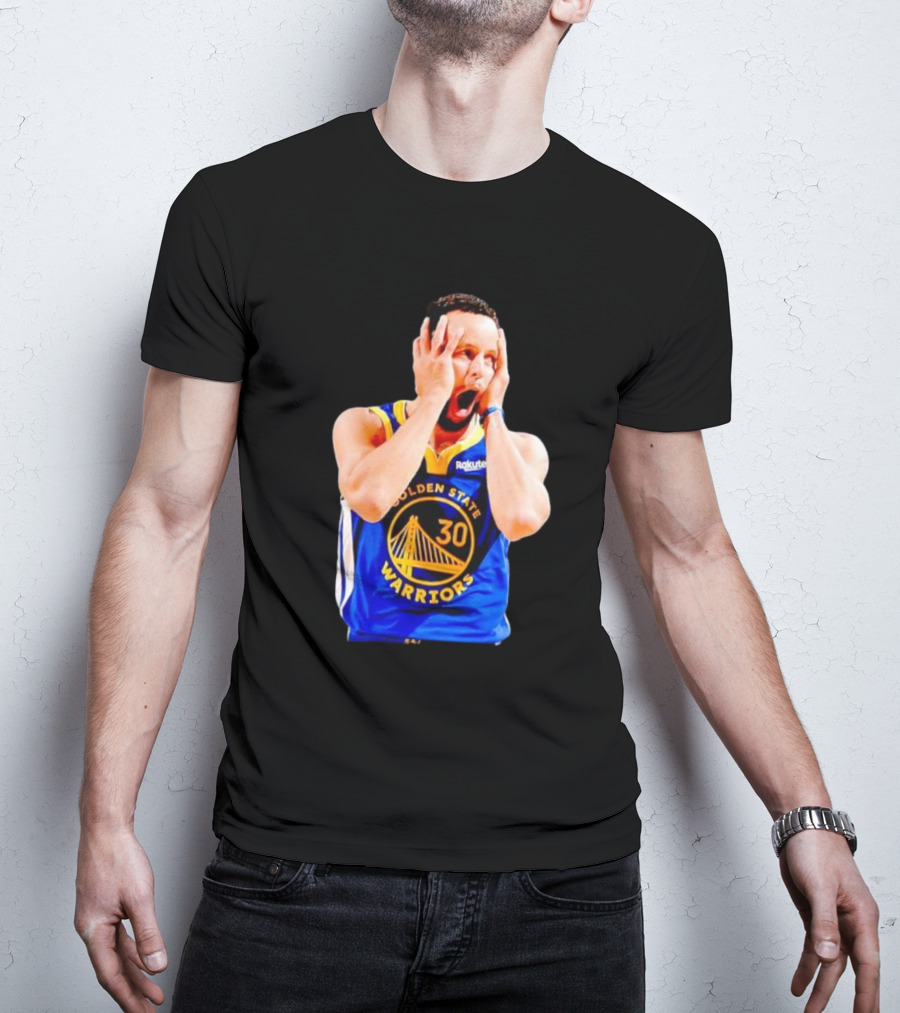 Golden State Warriors Stephen Curry 30 Reaction T-Shirt