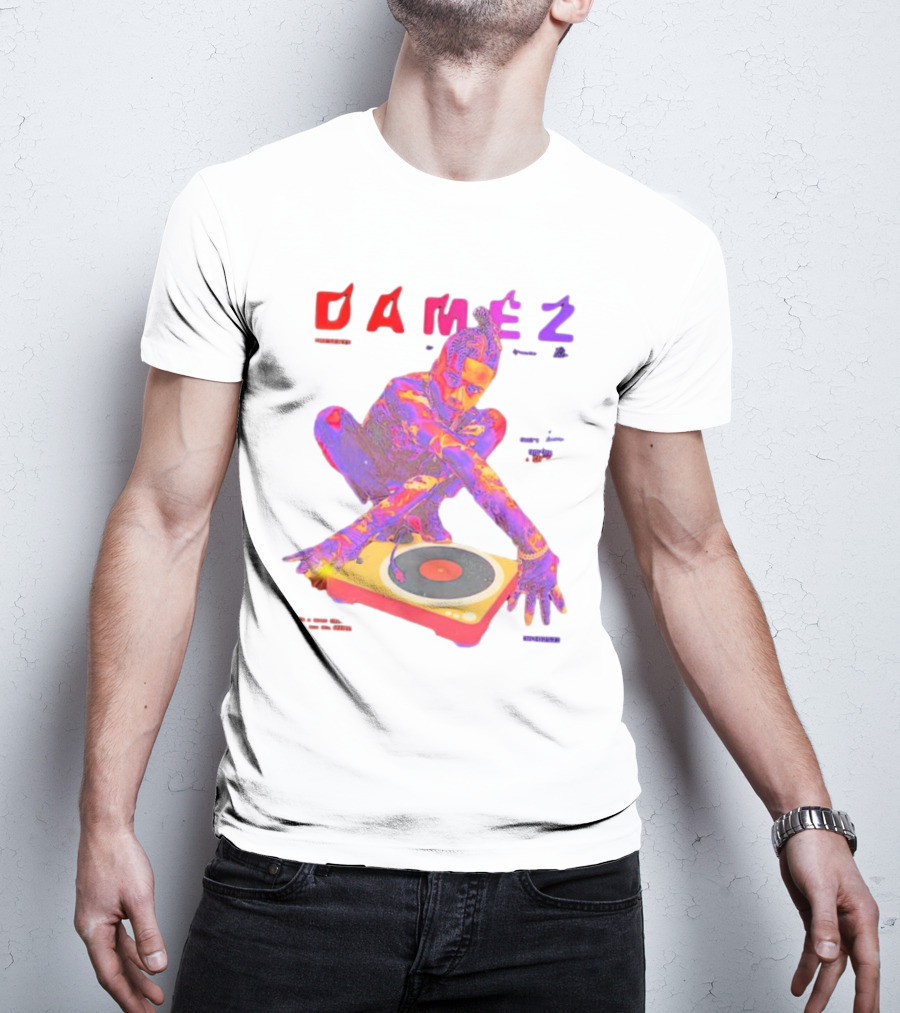 Damez Presents HIPHOP50 Vibrant Turntable Experience T-Shirt