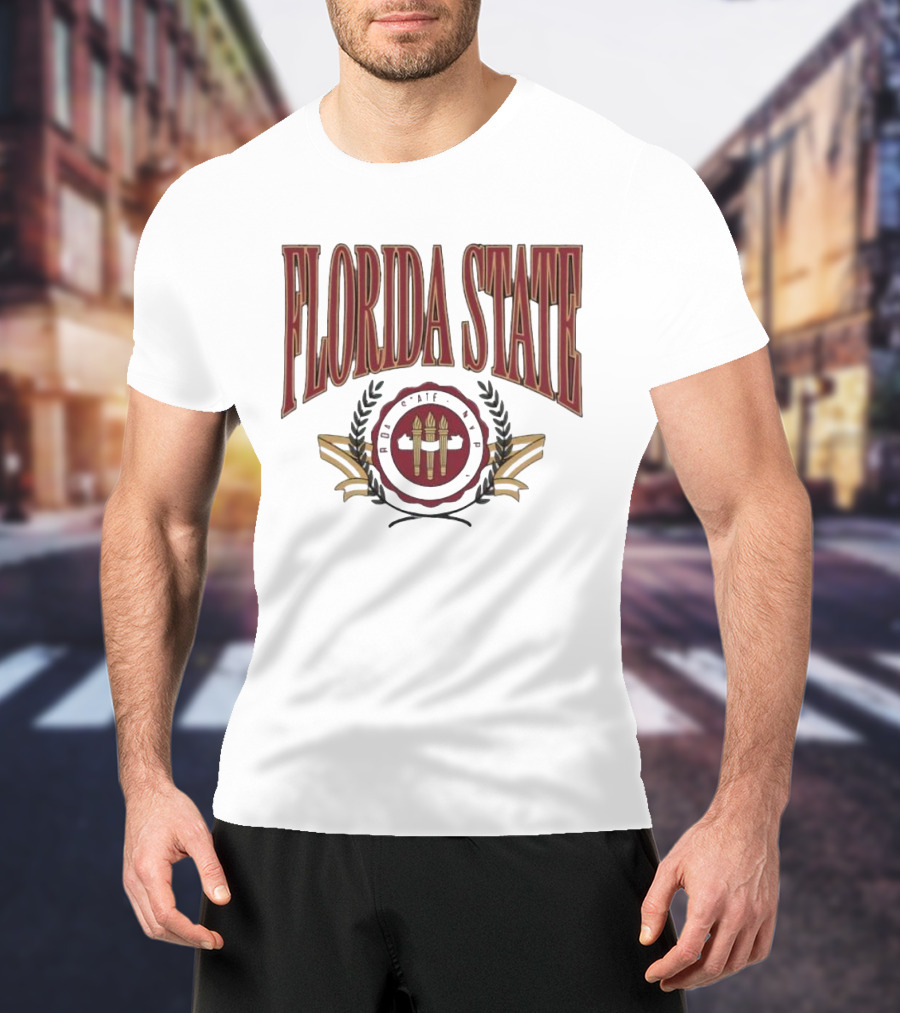 Florida State Emblem Torch Laurel T-Shirt