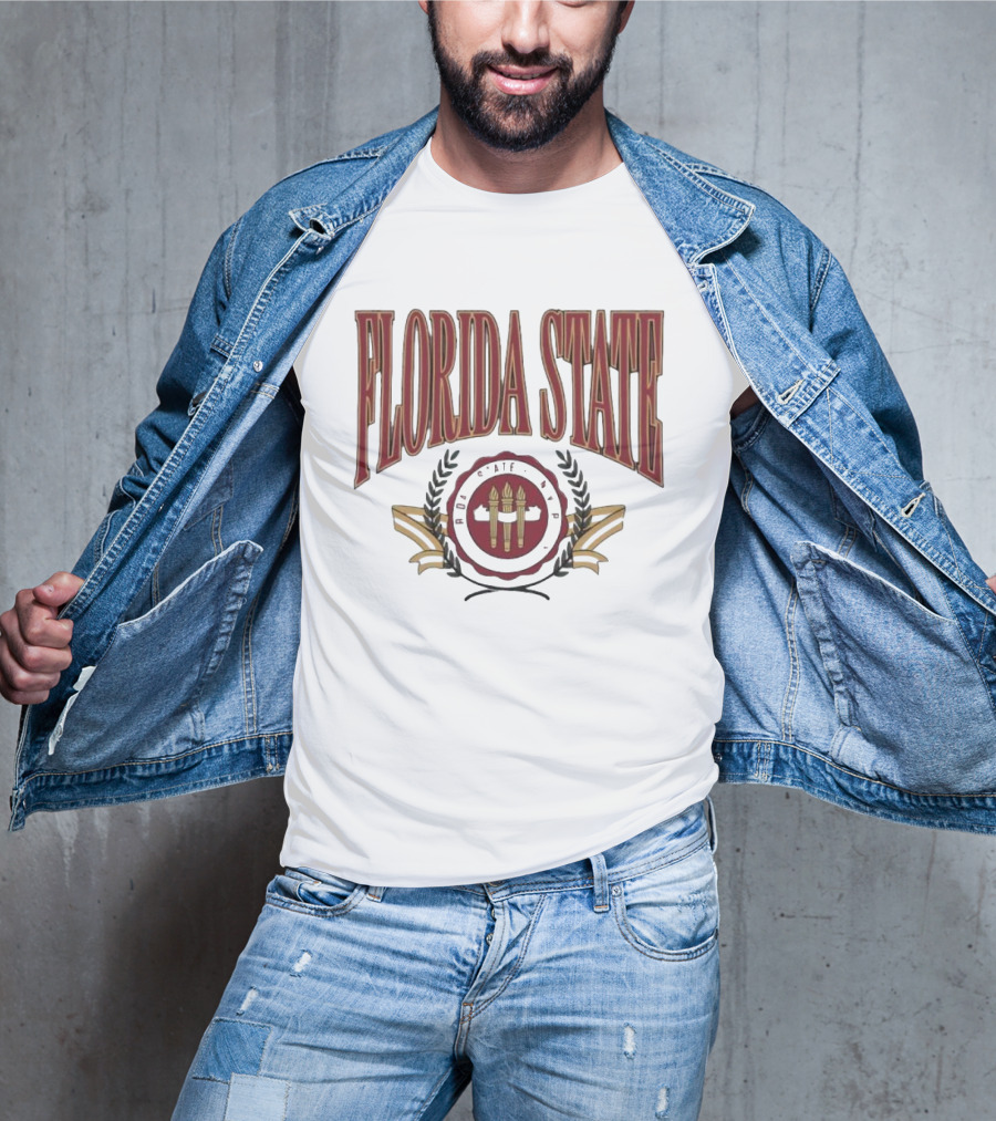 Florida State Emblem Torch Laurel T-Shirt