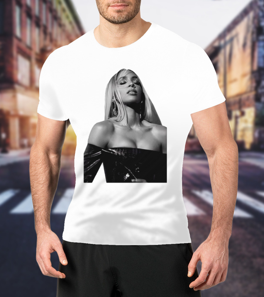 Kelly Rowland Krew Iconic Black And White Fashion Pose T-Shirt