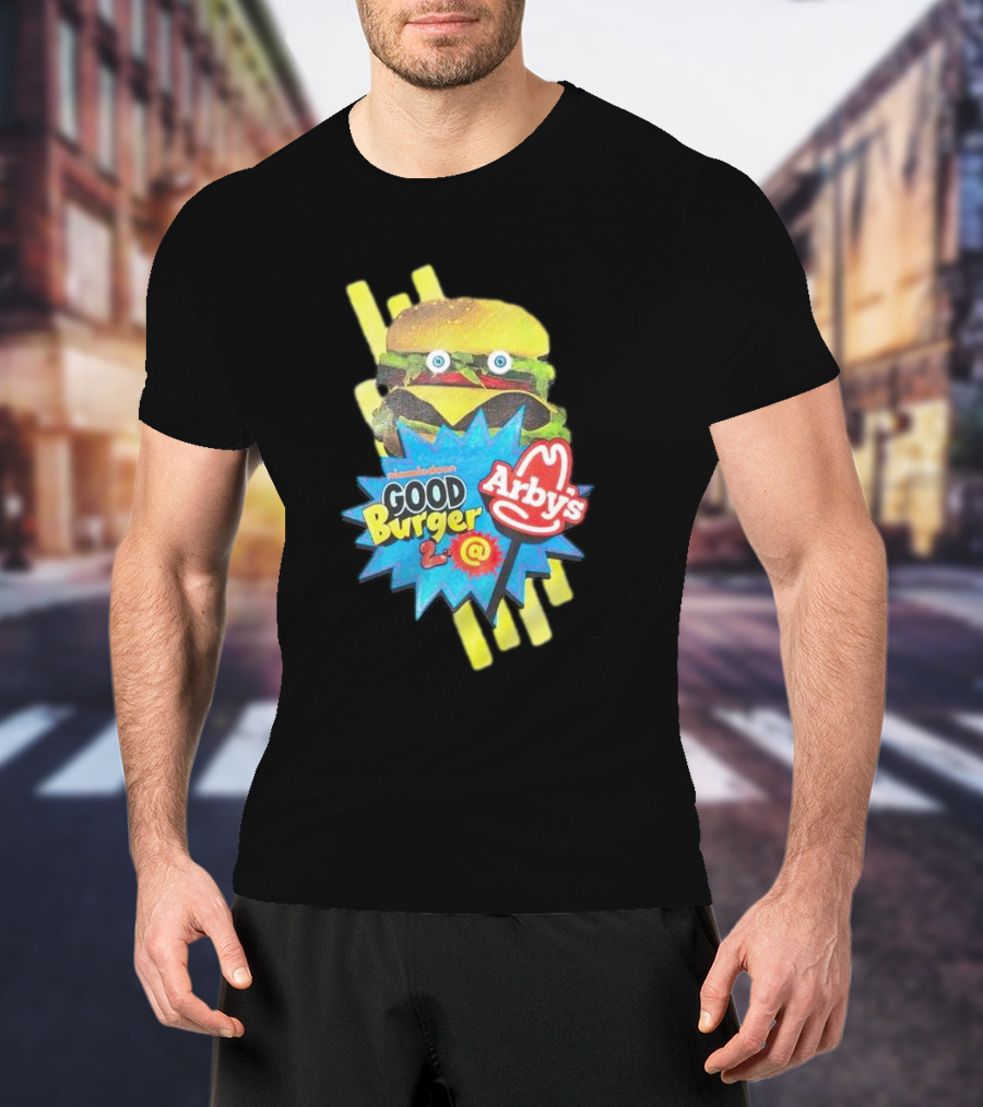 Nickelodeon Good Burger 2 Arby’s Crossover Promo Burger Character T-Shirt