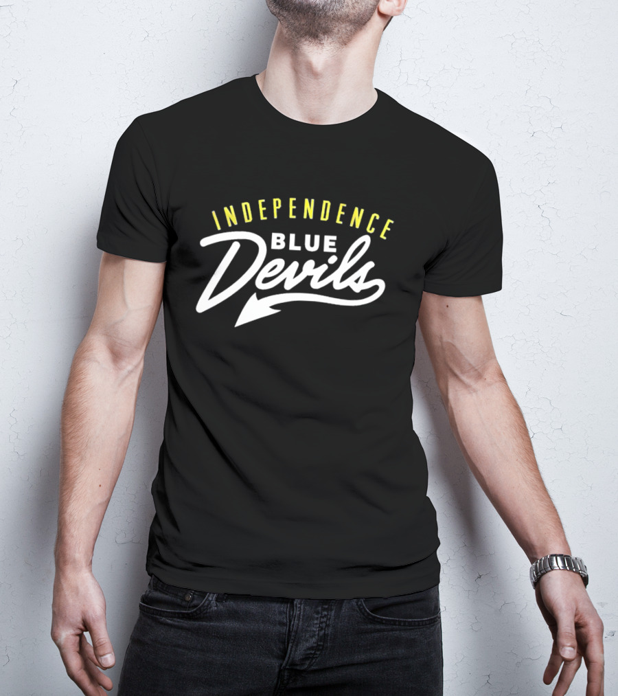 Independence Blue Devils Arch Style Script Basketball Team T-Shirt