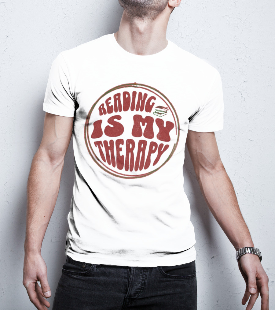 Reading Is My Therapy Retro Book Lover T-Shirt
