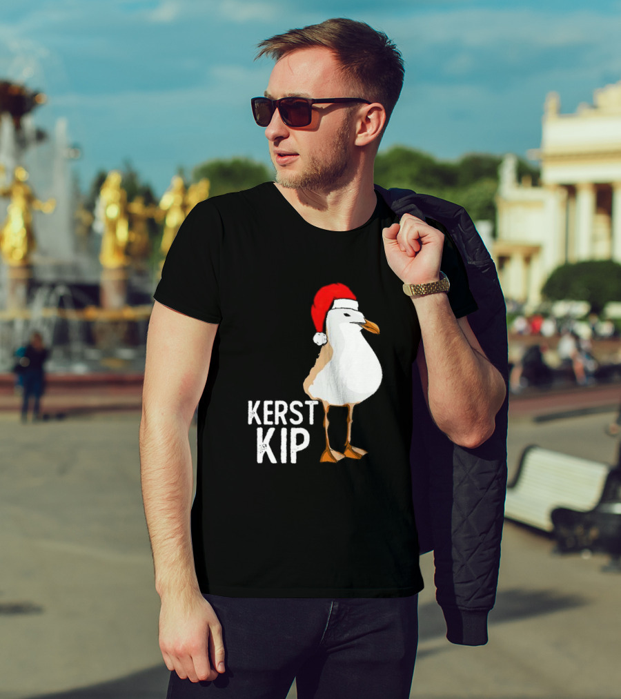 Kerst Kip Santa Hat Christmas Bird T-Shirt
