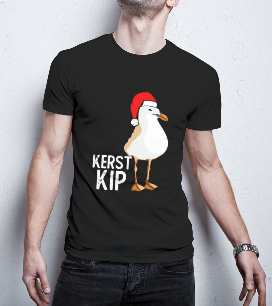 Kerst Kip Santa Hat Christmas Bird T-Shirt