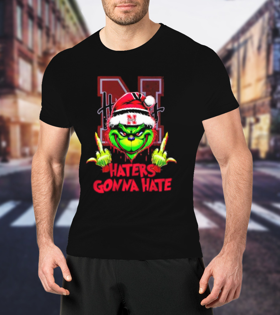 Nebraska Cornhuskers Grinch Haters Gonna Hate T-Shirt