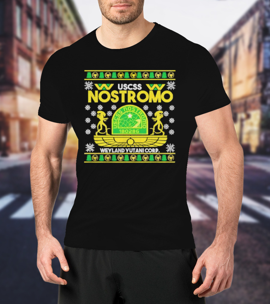 USCSS Nostromo Weyland Yutani Corp Snowflake Alien T-Shirt