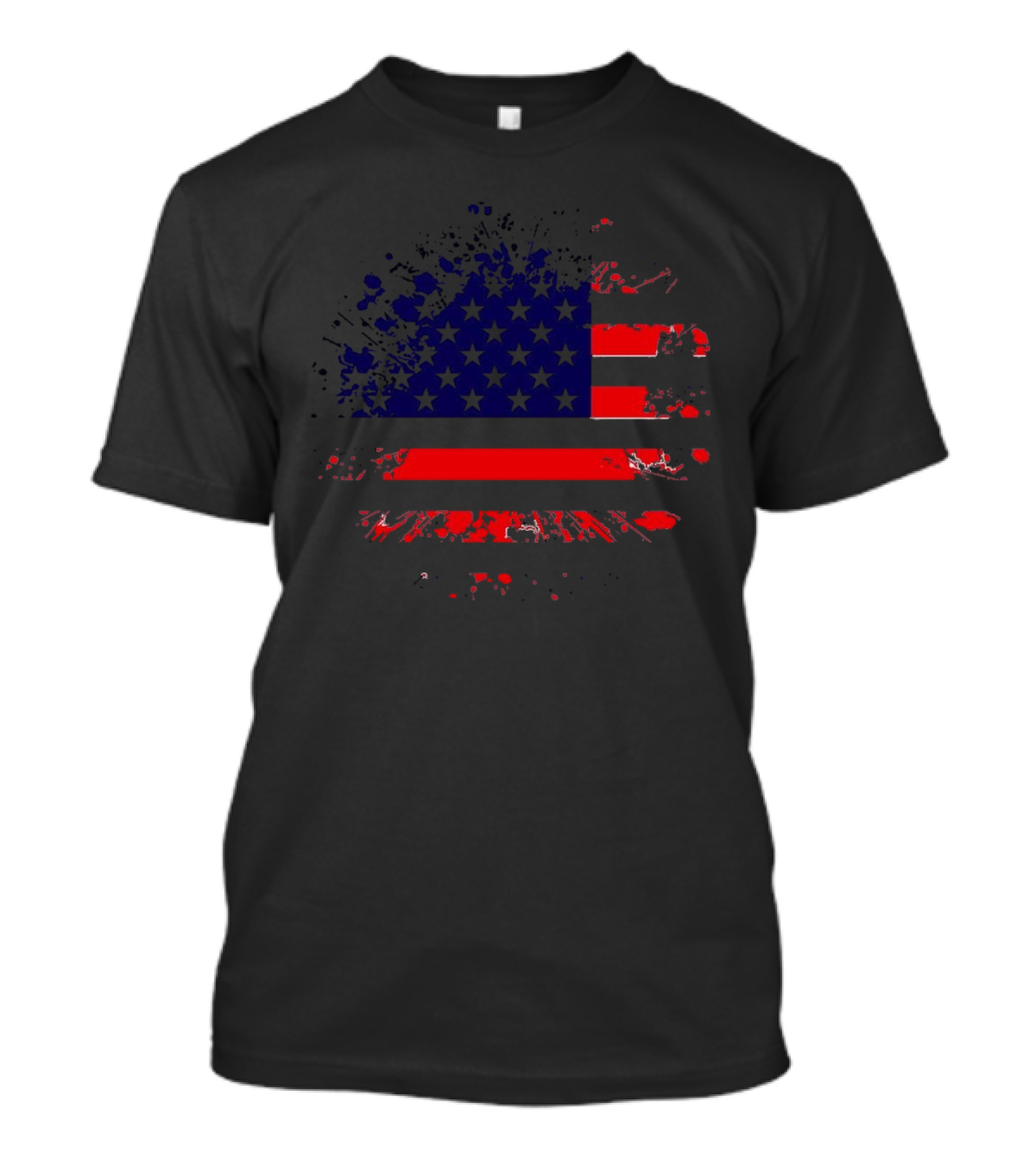 American Flag Grunge Style Stars And Stripes Circular T-Shirt