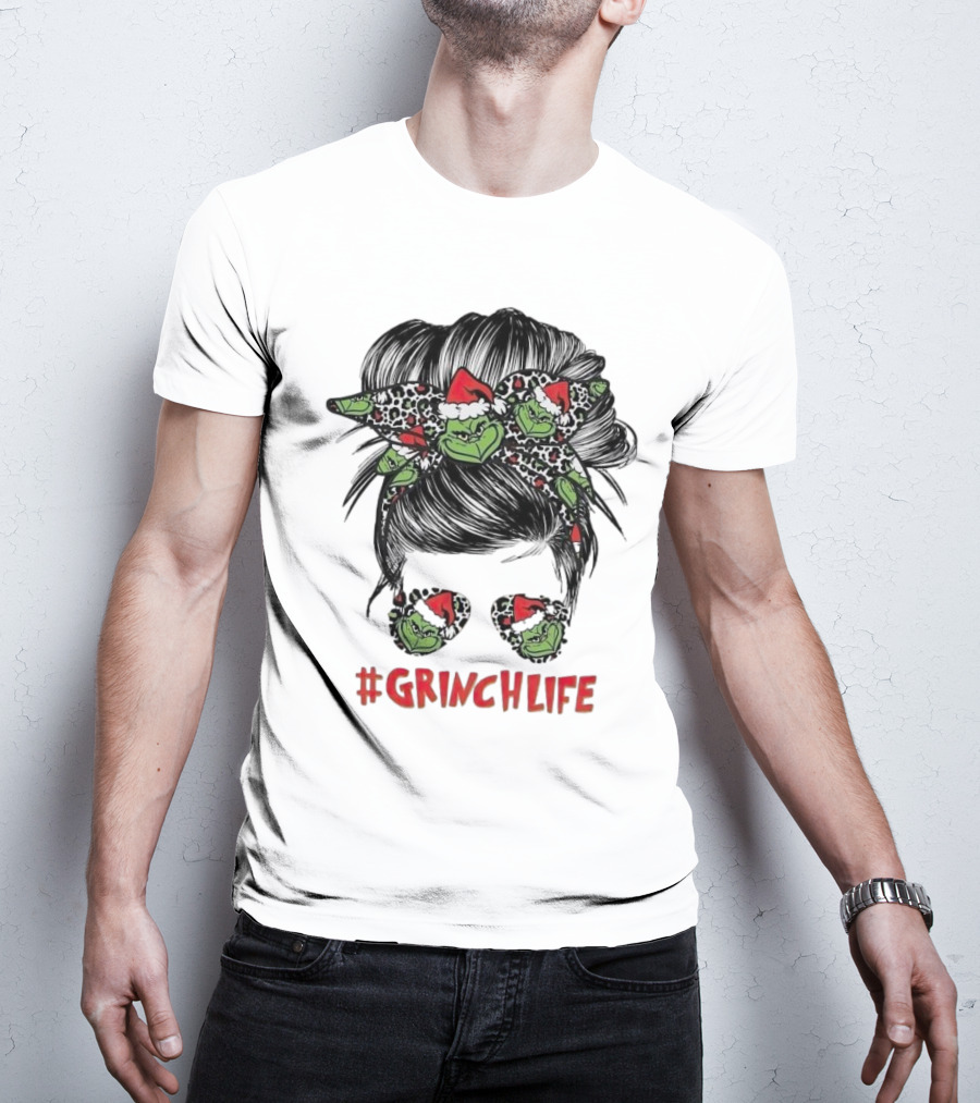 GrinchLife Christmas Girl Grinch Bow And Sunglasses T-Shirt