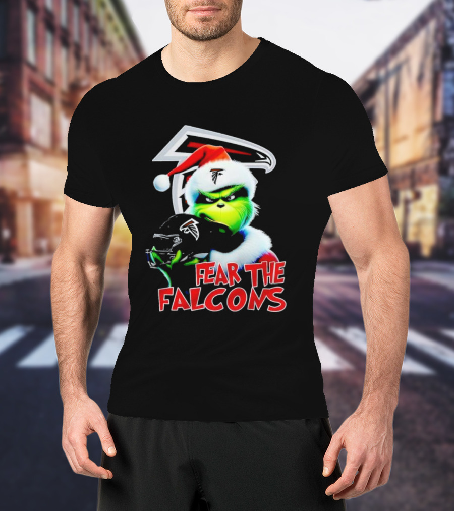 Atlanta Falcons Grinch Santa Fear The Falcons NFL T-Shirt