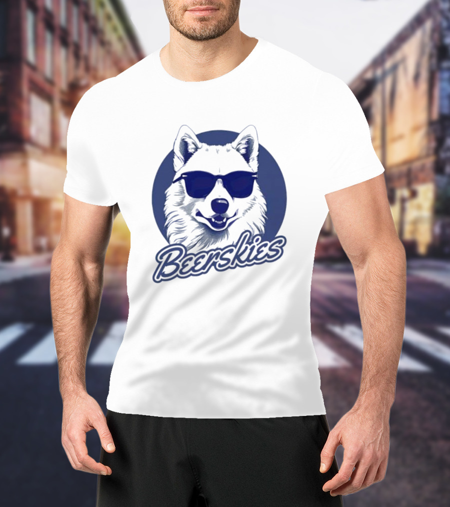Beerskies Dog With Sunglasses T-Shirt